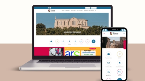 Mairie Roussas Mairie de Roussas : un site internet municipal à l'image d'un village de caractère